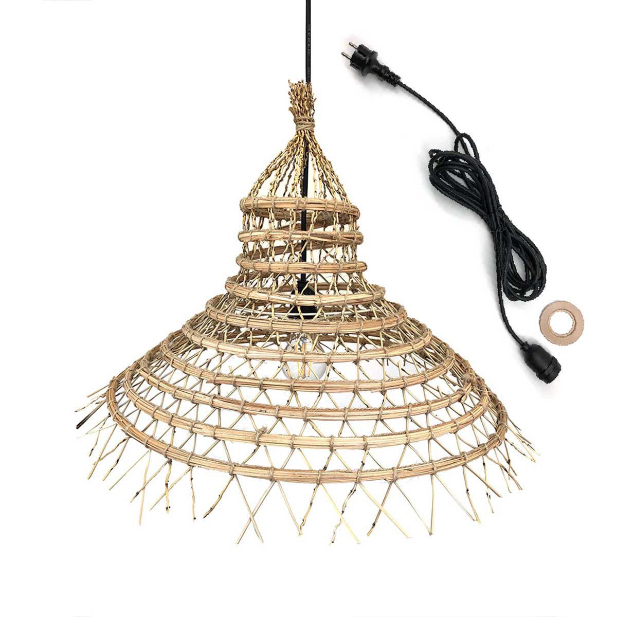Suspension secteur GAIA OUTDOOR CABLE beige, LUMISKY