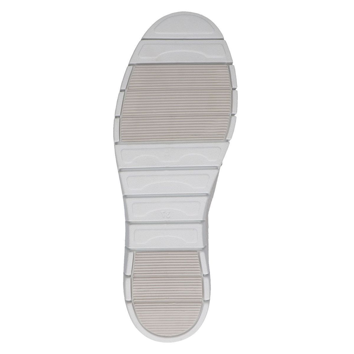 Slipper en cuir blanc champagne satin, CAPRICE