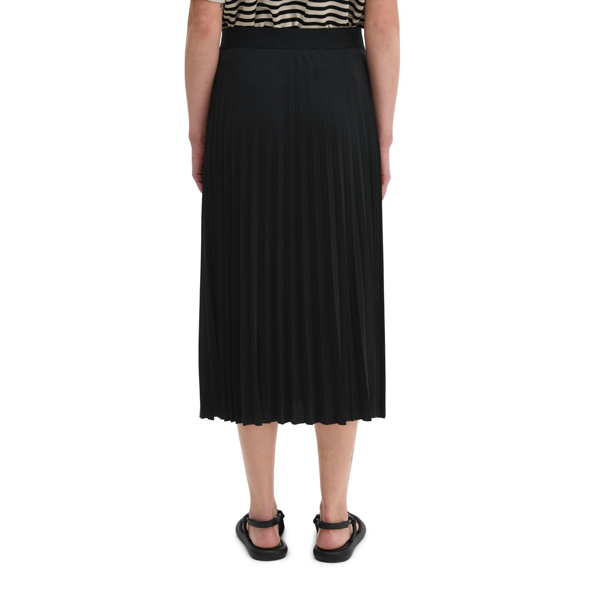 Jupe plissée en jersey évasée avec TENCEL™ Lyocell noir, MARC O'POLO