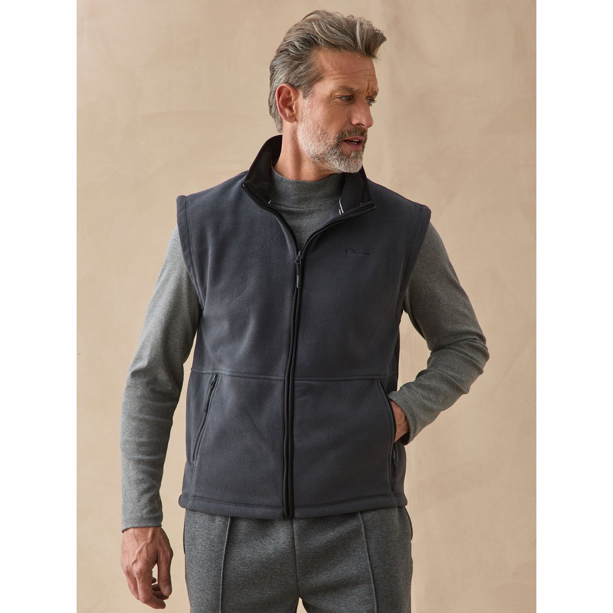 Veste sans manches micropolaire gris, DAXON
