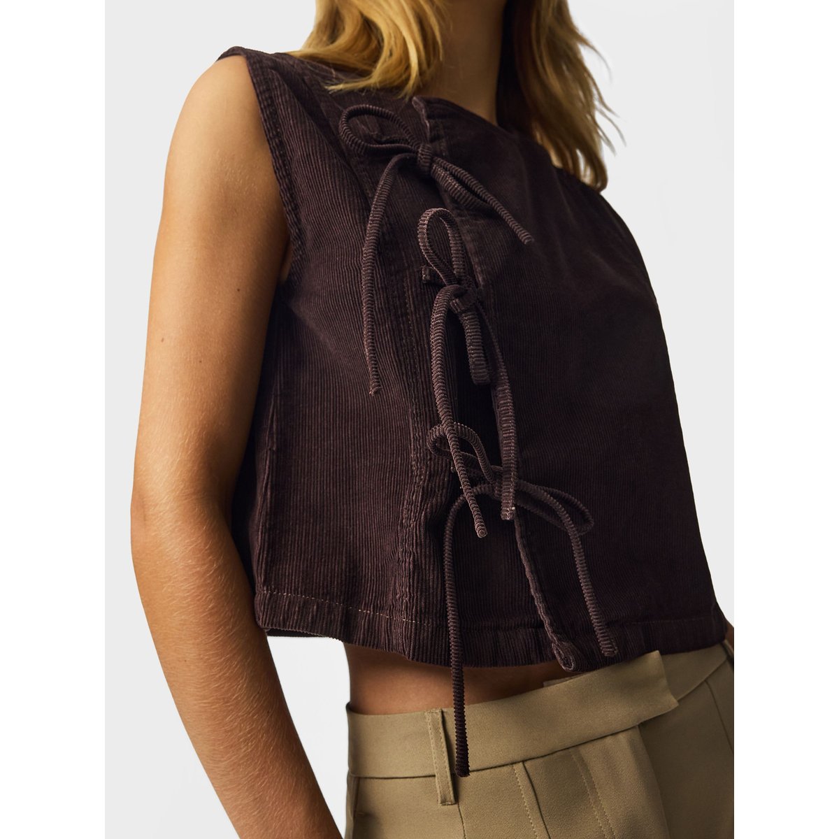 Gilet Sans Manches marron - ganache1, PIECES