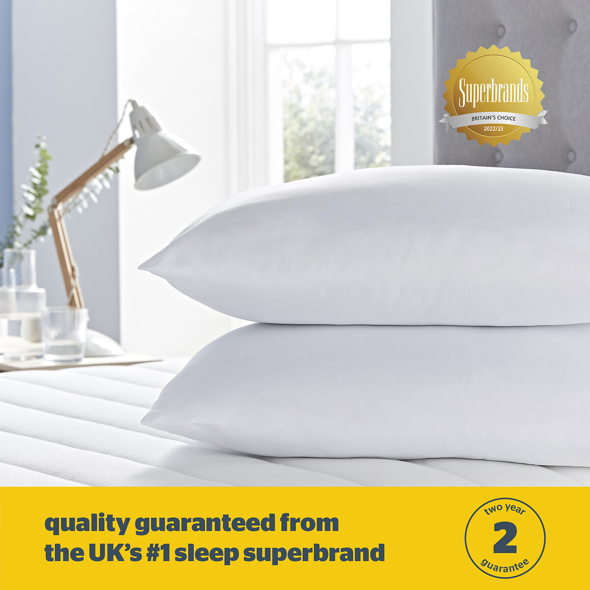Pack of 2 Cooler Summer Pillow white, SILENTNIGHT
