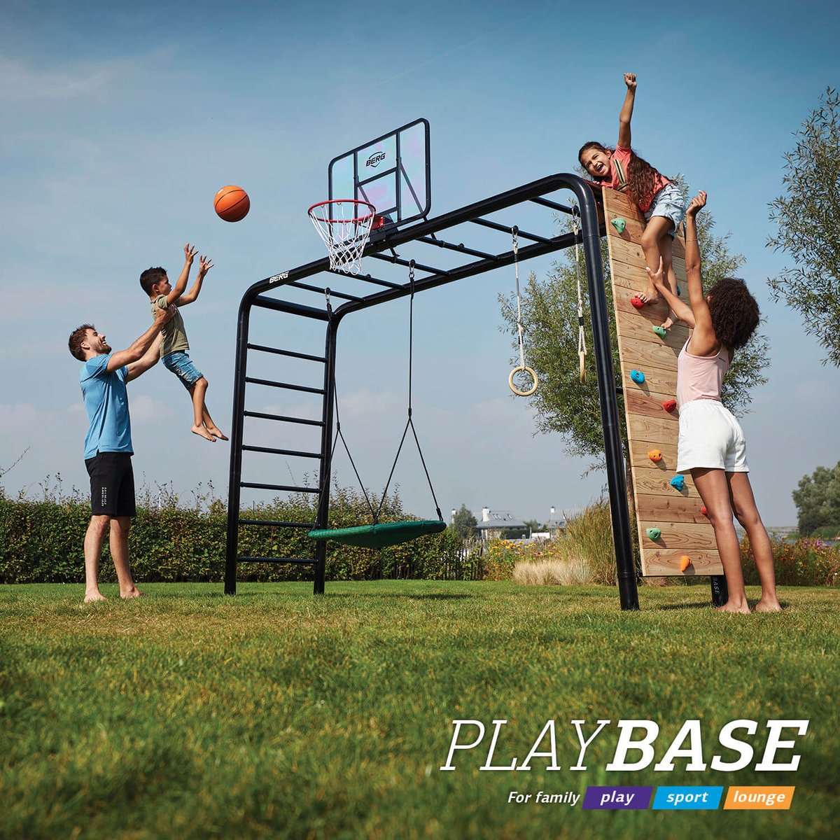 Panier de basket pour aire de jeux Playbase multicolore, BERG TOYS