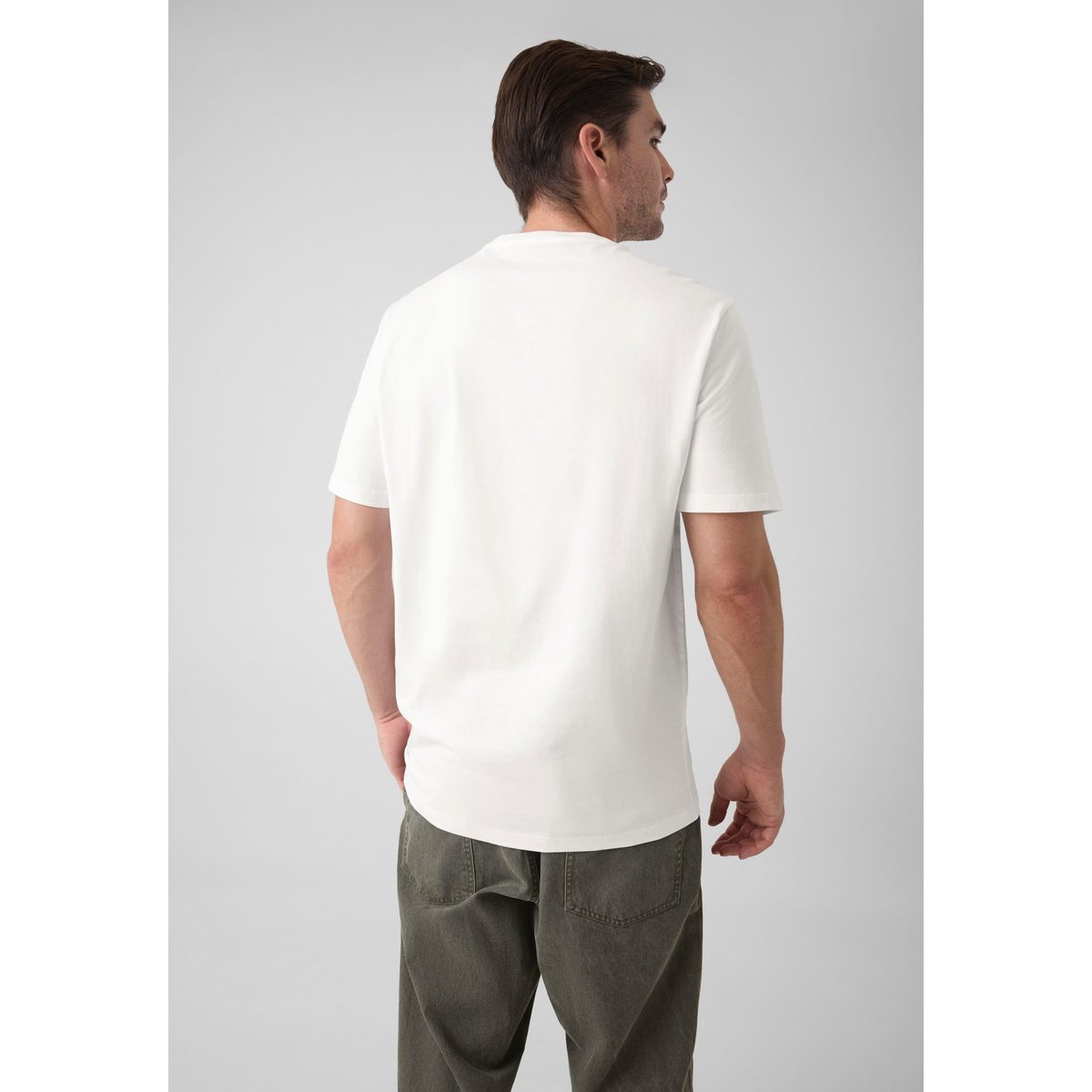 T-Shirt Avec Logo Brodé blanc, GUESS