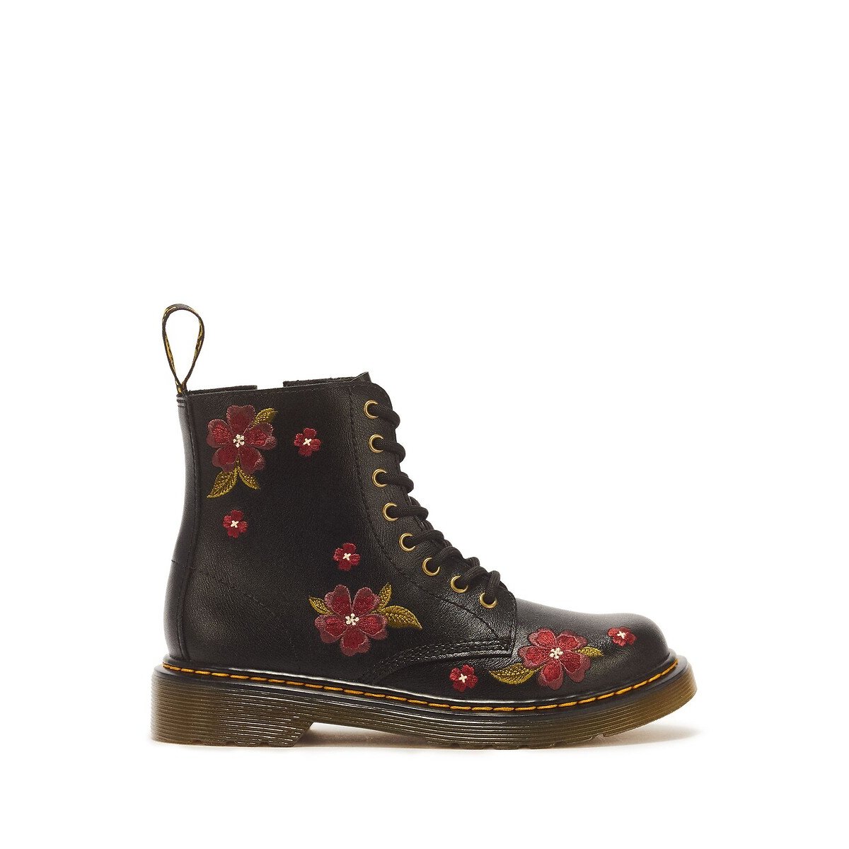 Stivaletti in pelle con motivi floreali, 1460 Junior Lamper nero , DR. MARTENS