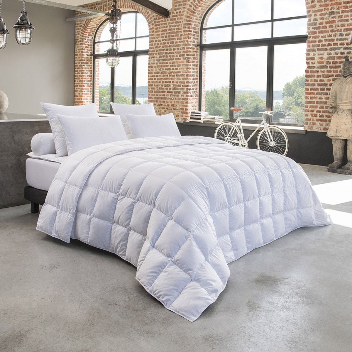 Couette Exception 100% duvet oie blanche Extra légère blanc, DROUAULT