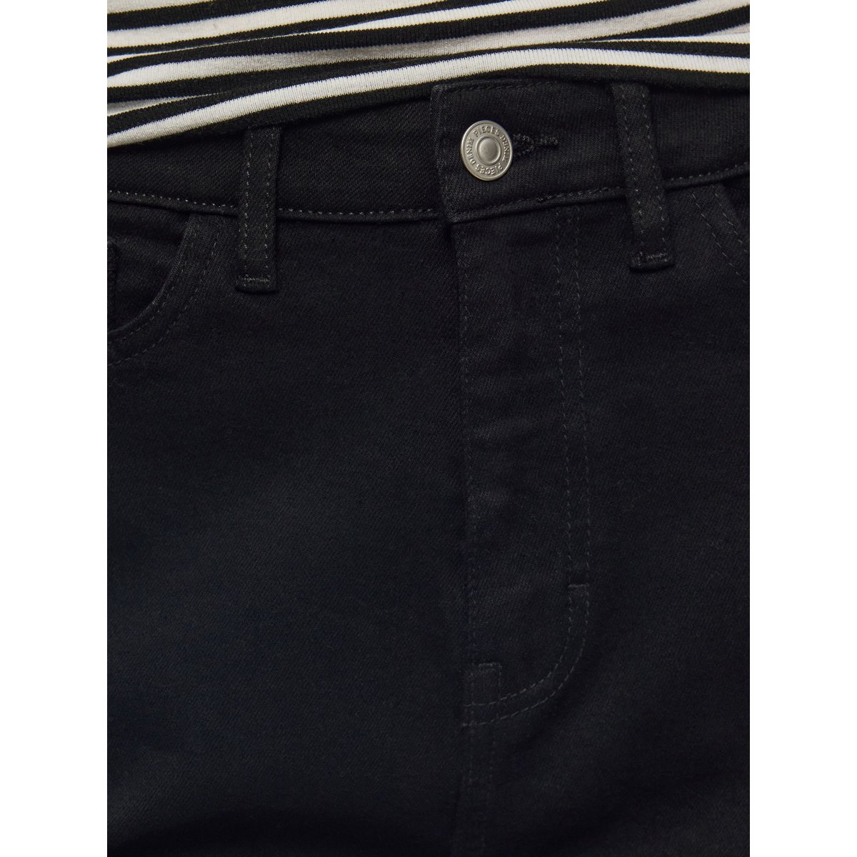 Jean Évasé noir - black denim1, PIECES