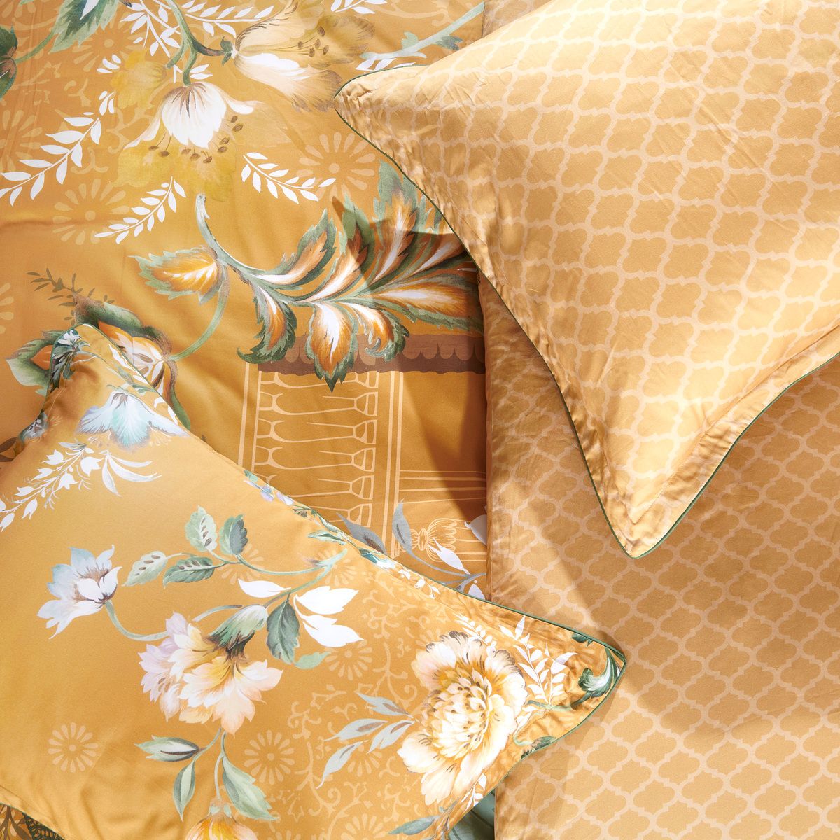 Taie D'oreiller Satin De Coton - PAVILLON DES SONGES motifs, TRADITION DES VOSGES