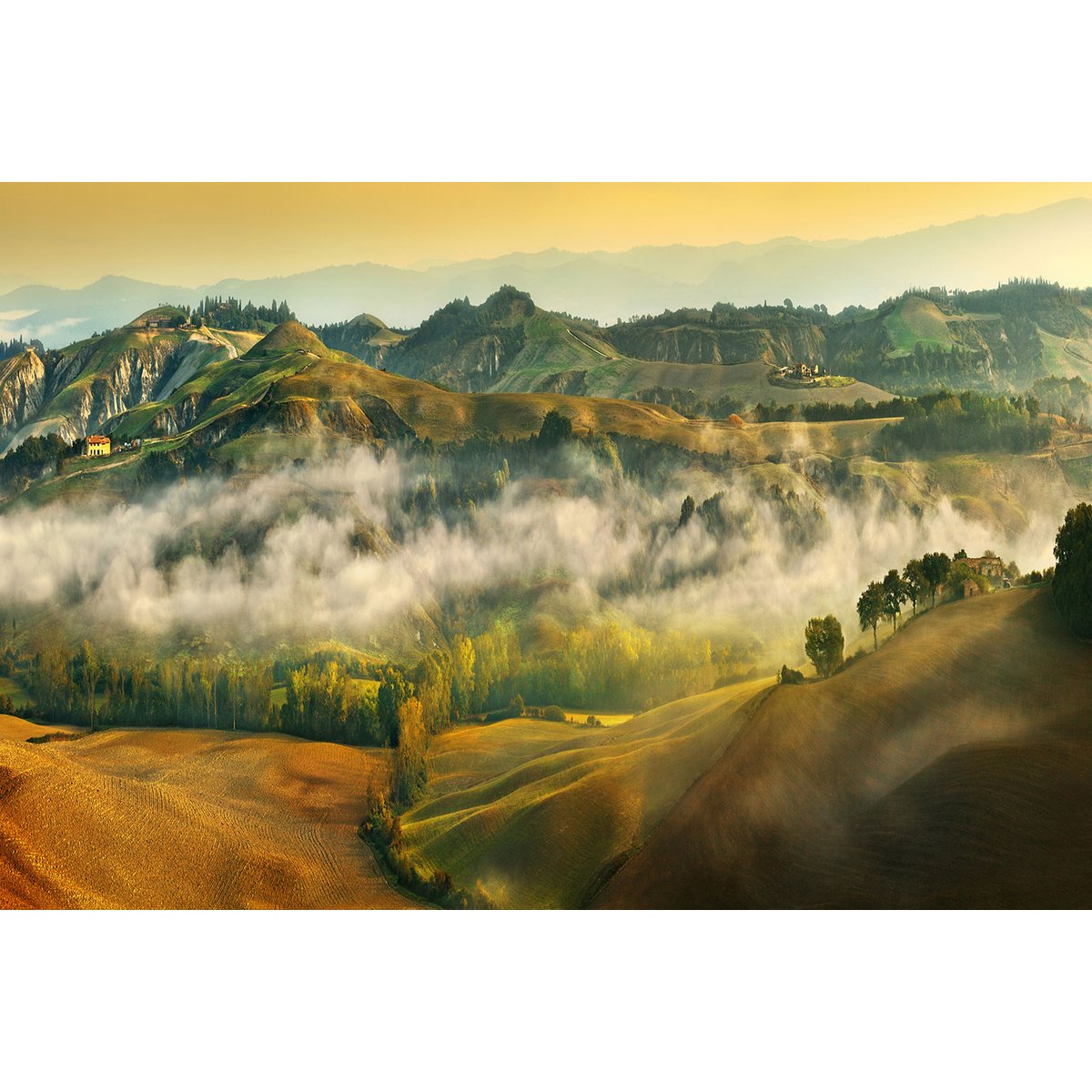 Tableau Paysage de Toscane tableau alu dibond, HEXOA