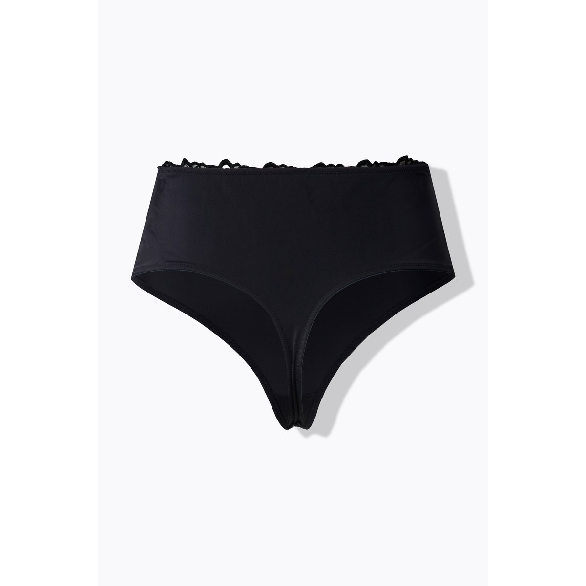 Tanga TruYou, dentelle et microfibre noir, ULLA POPKEN