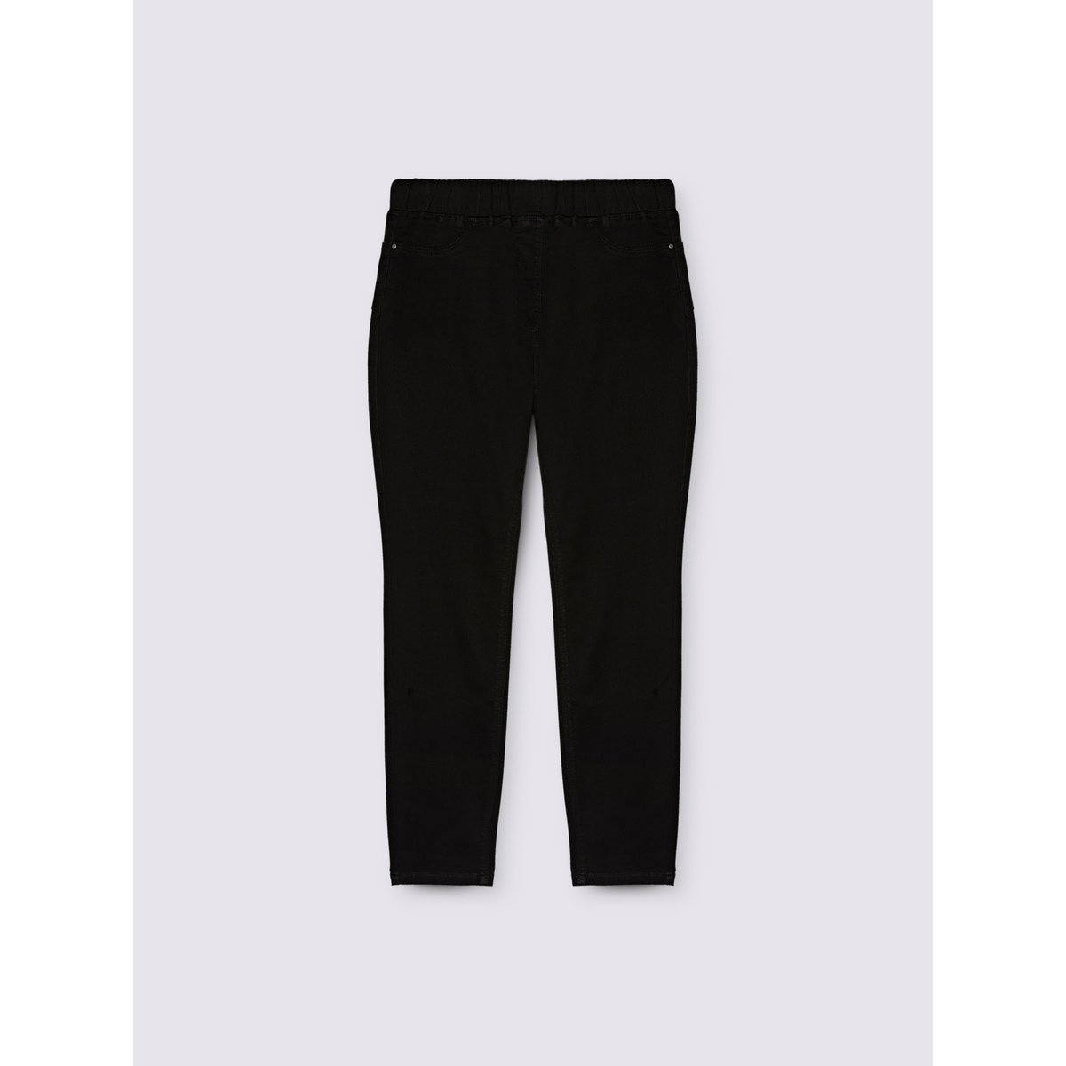 Jeggings tout noir avec taille élastiquée noir, FIORELLA RUBINO