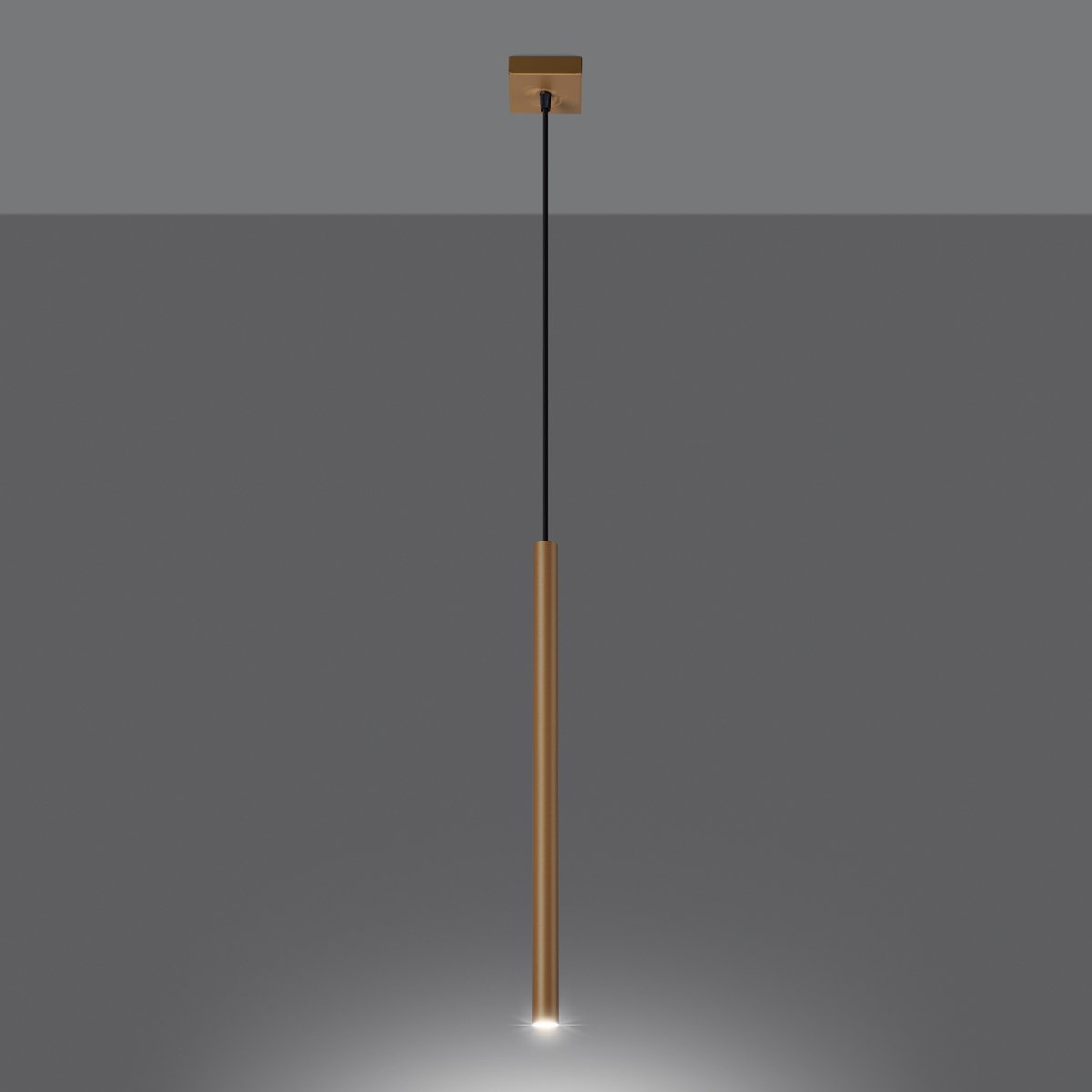 Suspension Acier Doré G9 1 Pastelo jaune, EDEN