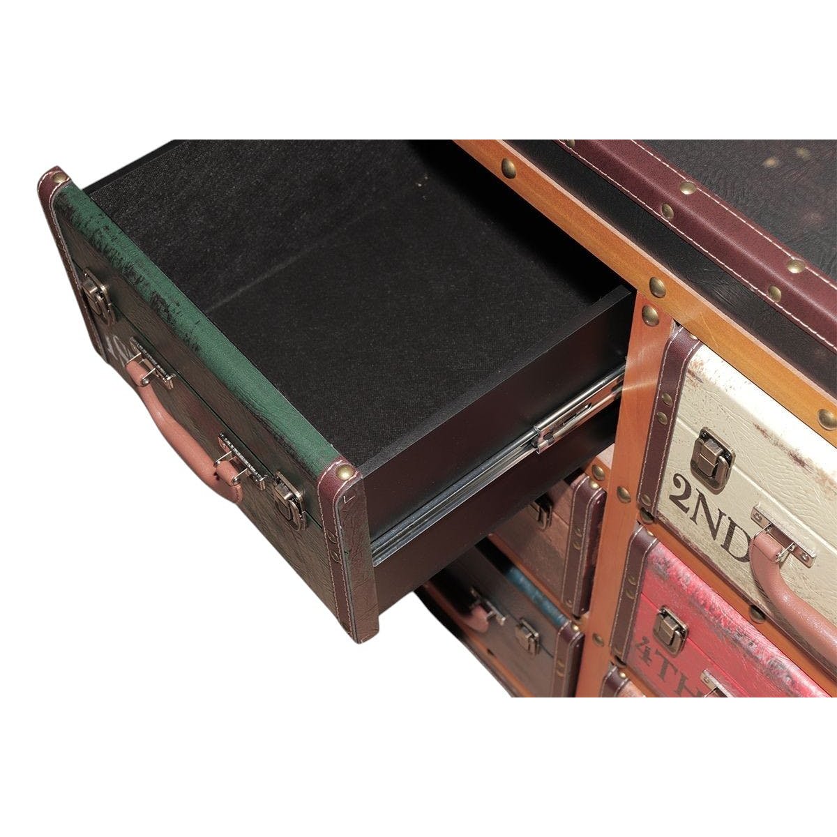 Commode façon valises colorées PUNO marron, PIER IMPORT