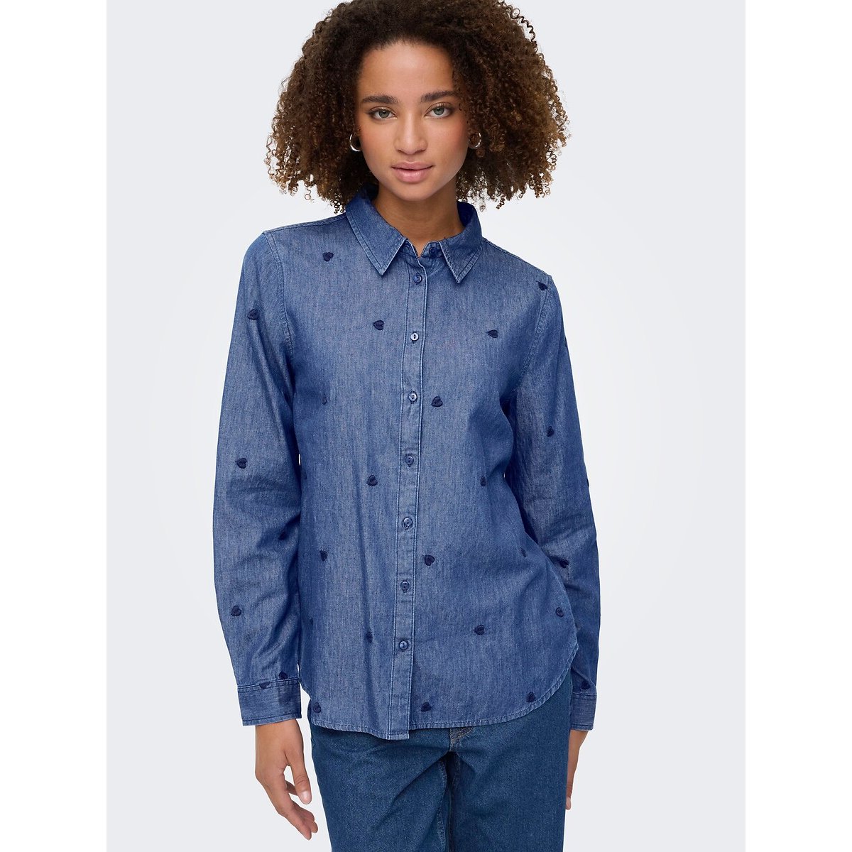 Chemise, motif cœurs bleu, JDY