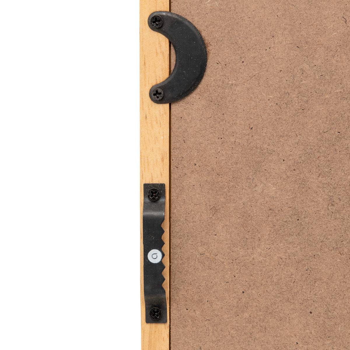 Miroir rectangulaire 116x35cm cadre bois d'hévéa KIM marron, ATMOSPHERA