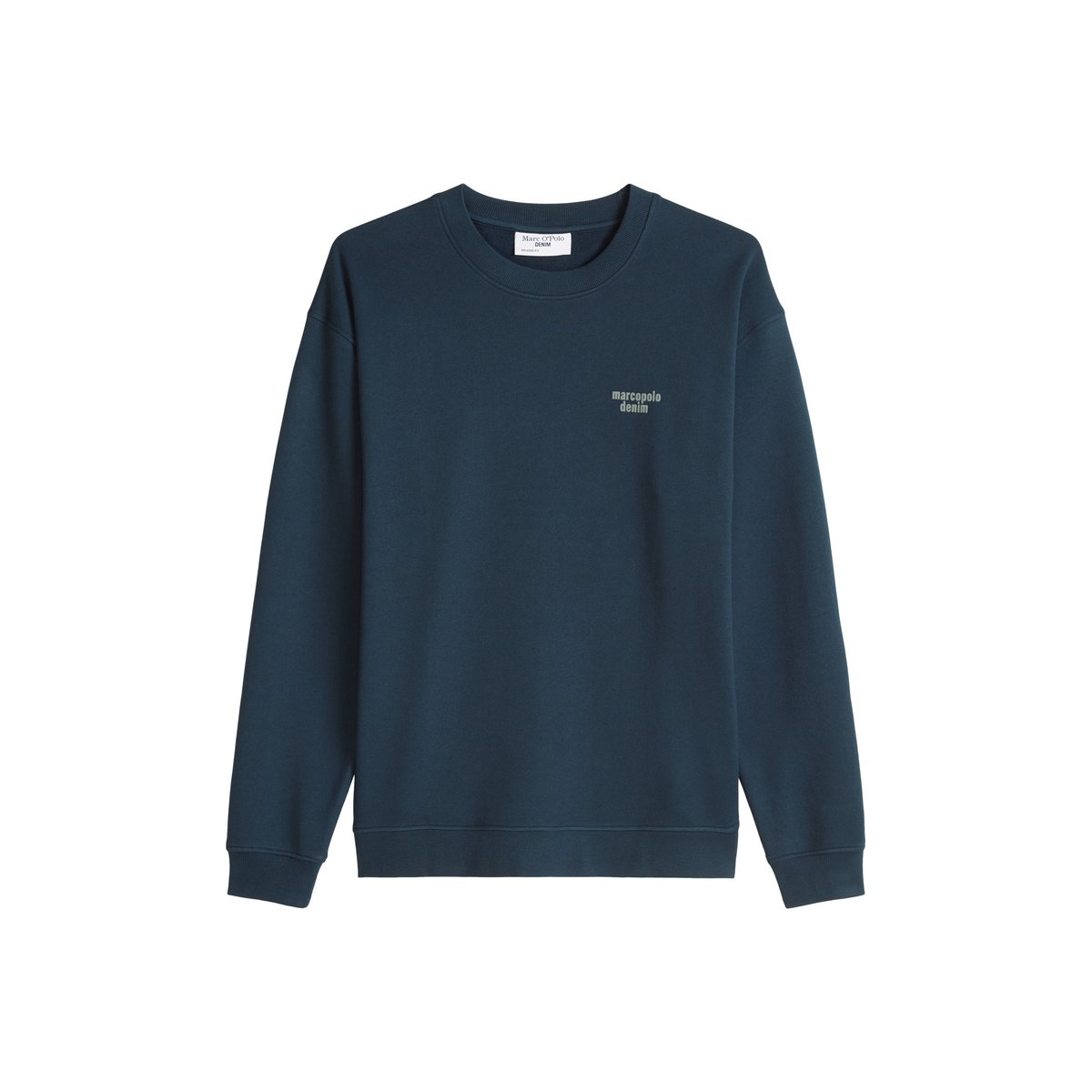 Sweat-shirt relaxed avec un grand imprimé au dos bleu foncé, MARC O’POLO DENIM