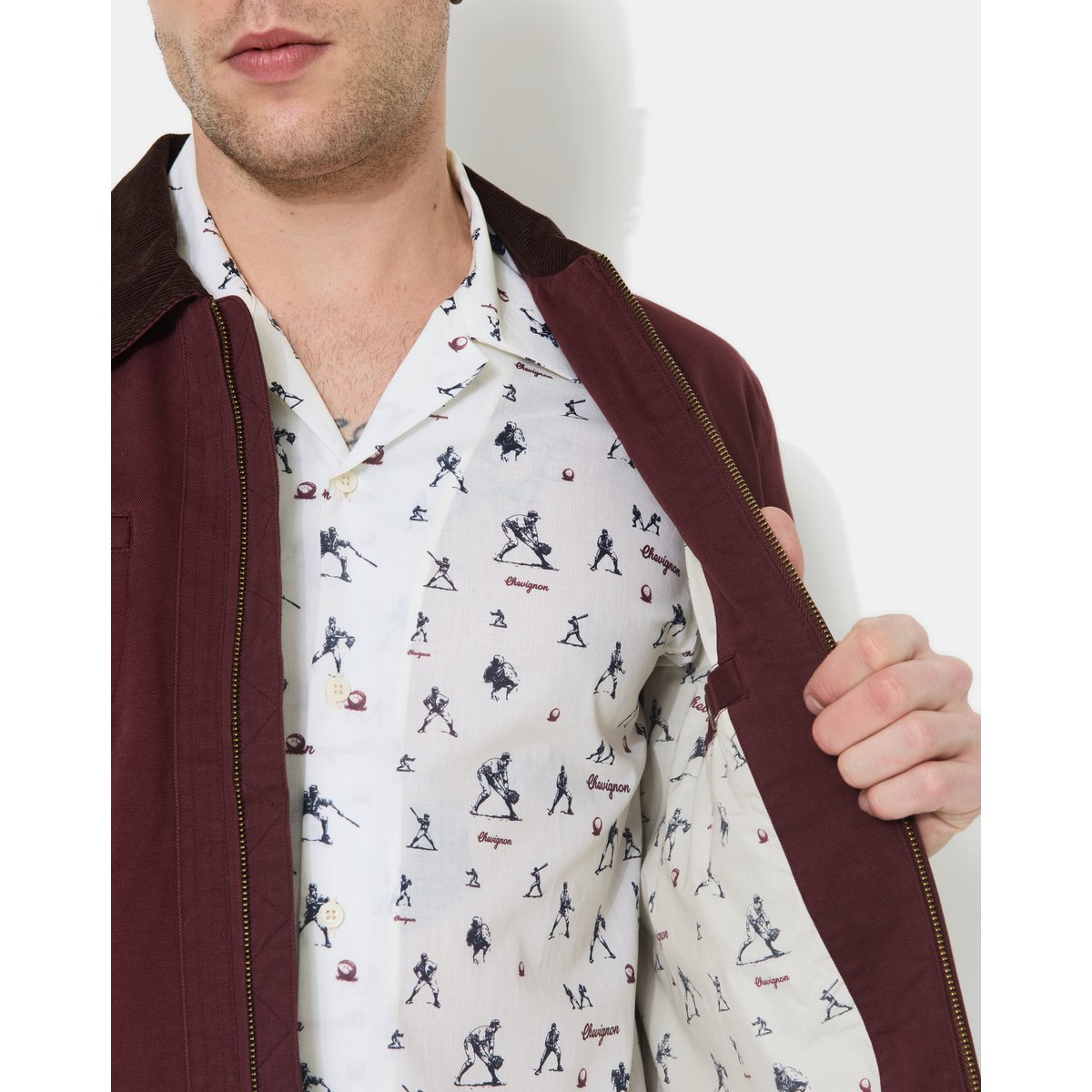 Veste en coton DALTON burgundy, CHEVIGNON