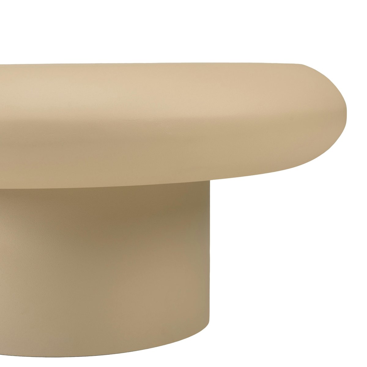 Set de 2 tables basses forme champignon en fer beige mat ELORA beige, PIER IMPORT