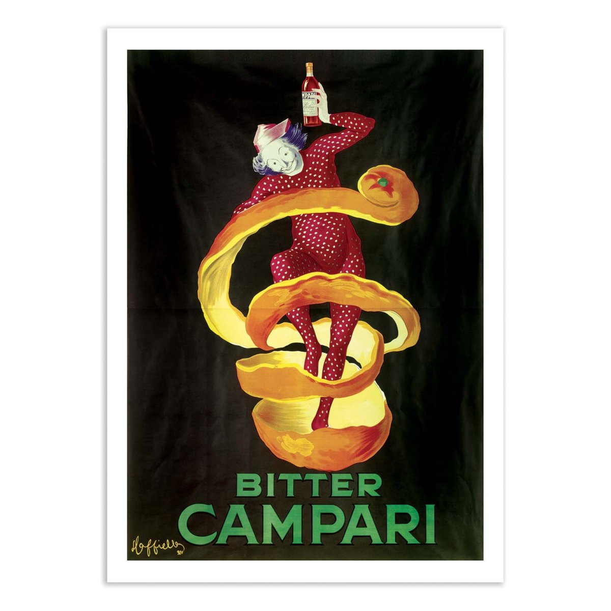 Affiche d'art - Bitter Campari 1921 - Leonetto Cappiello couleur unique, WALL EDITIONS