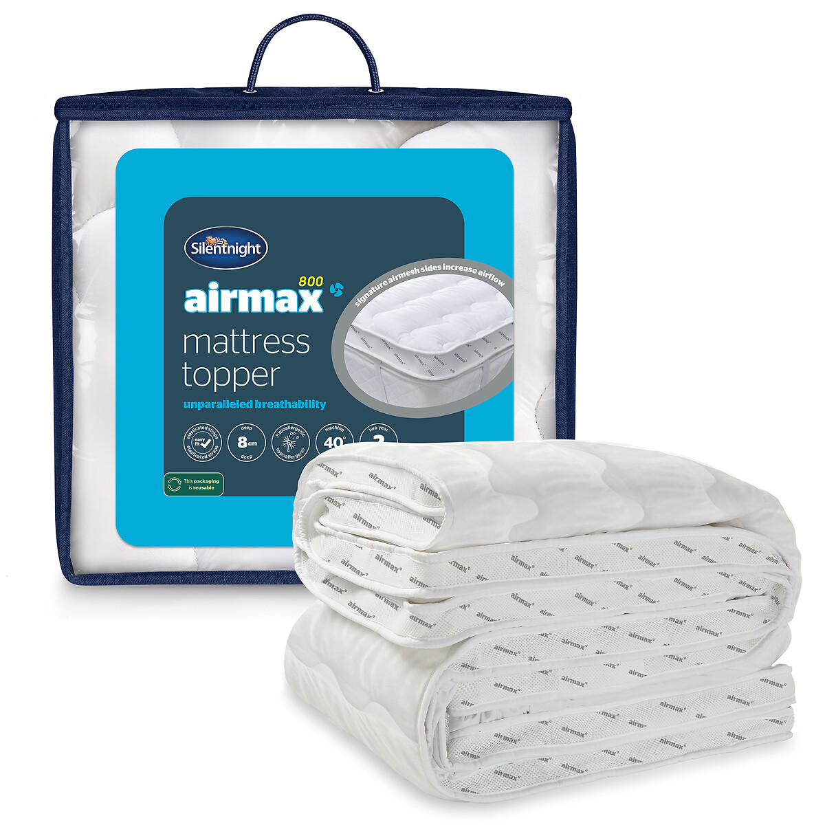 Airmax 800 Mattress Topper white, SILENTNIGHT