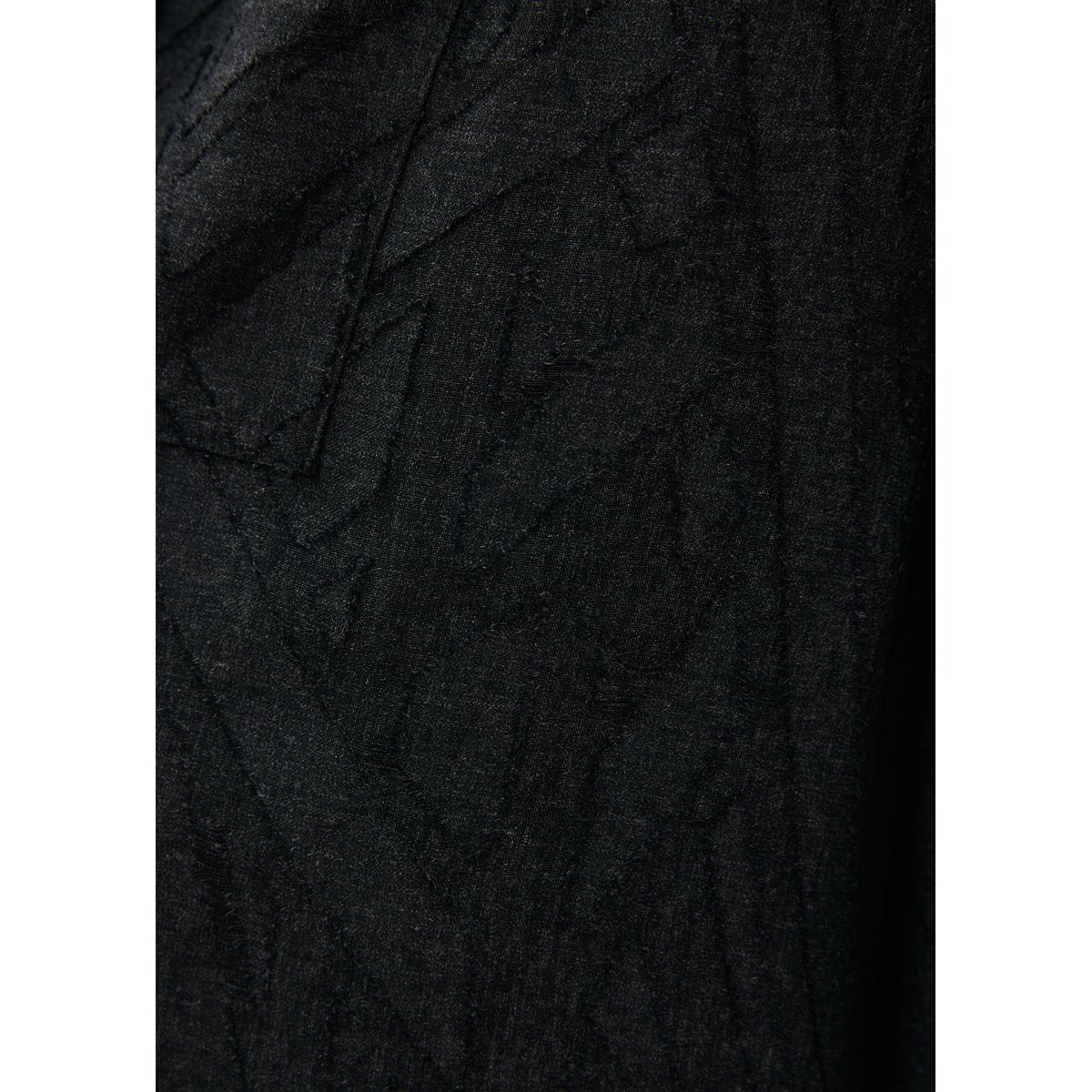 Pantalon large 7/8ème en flanelle jacquard anthracite, HUMILITY
