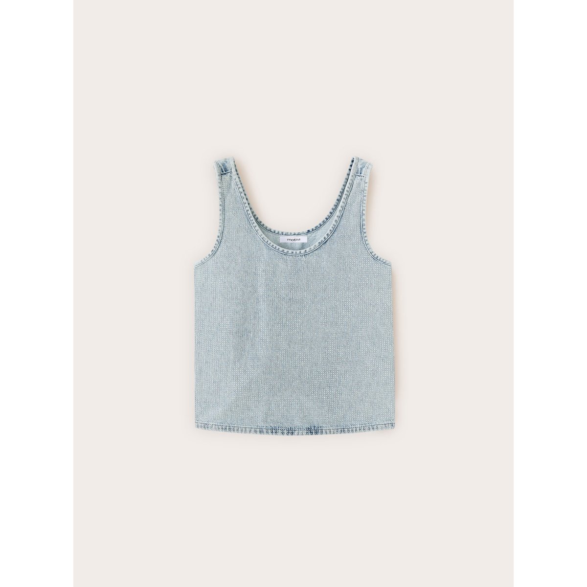 Top avec cristaux light - blue, MOTIVI