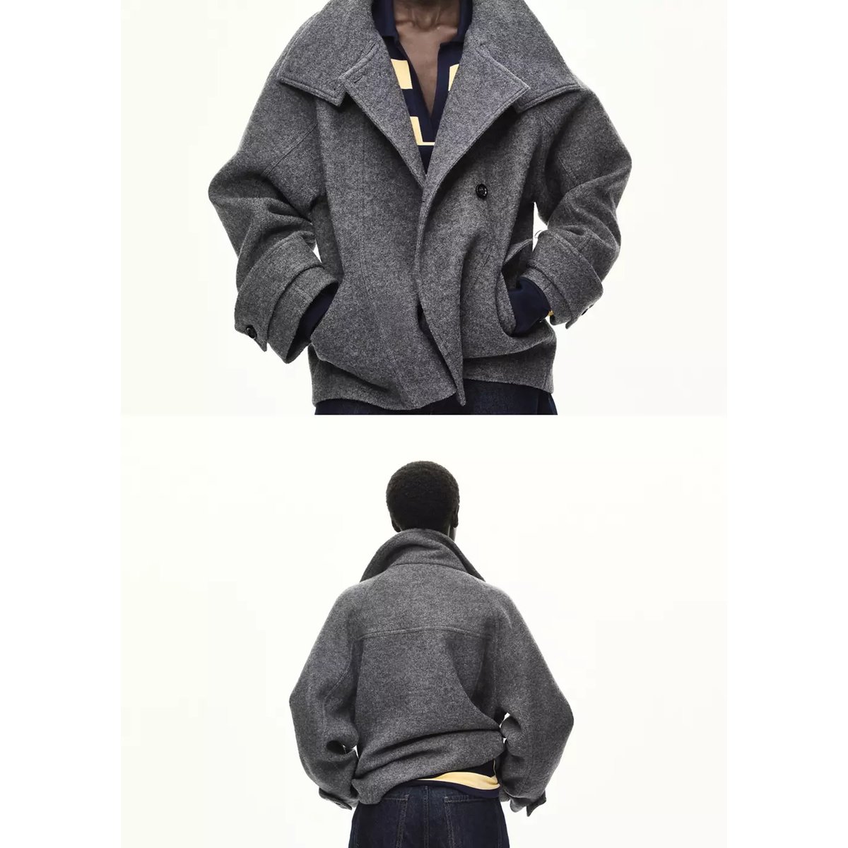 Manteau shoper gris, MANGO