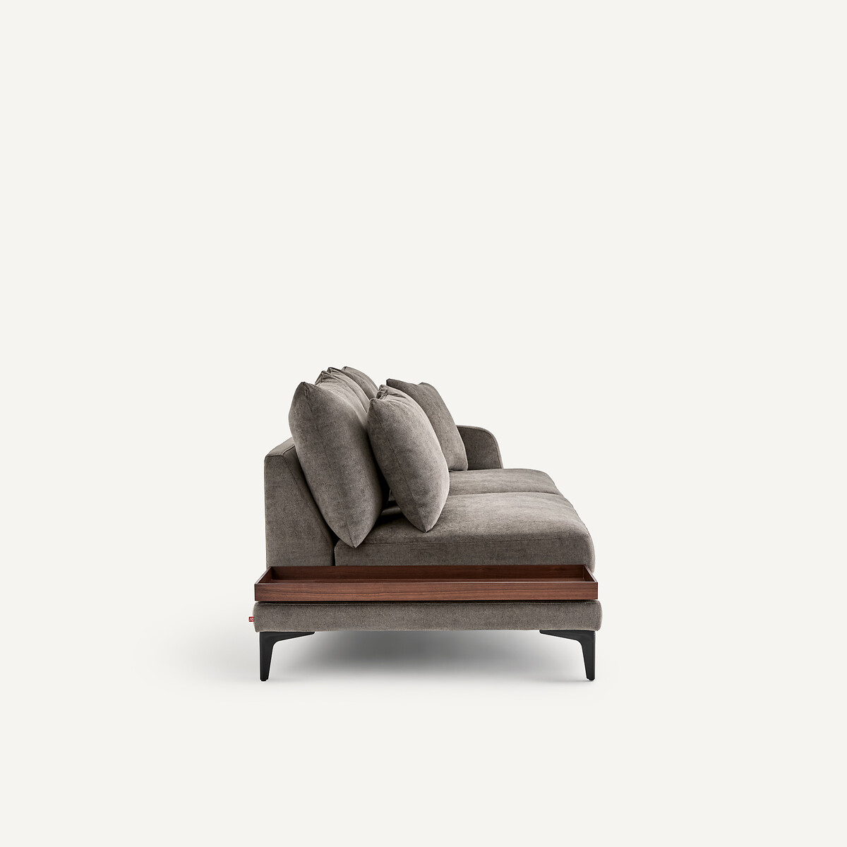 Demi-canapé avec plateau, en polyester mélangé, MODERNISTE gris stone, EMMANUEL GALLINA X AM.PM