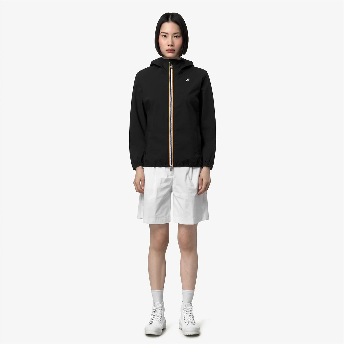 Veste à capuche, LIL 2.0 STRETCH DOT noir, K-WAY