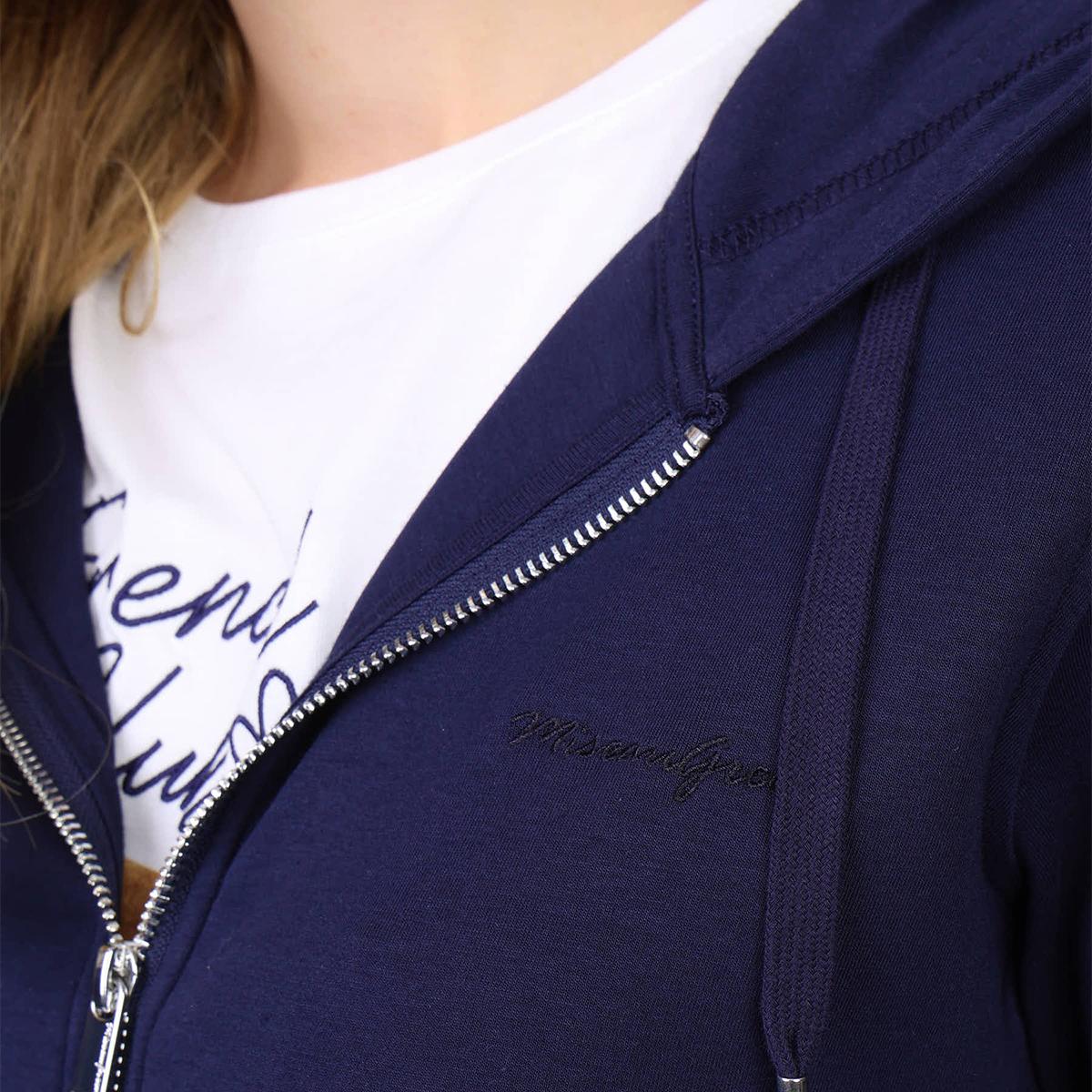 Sweat zippé à capuche Habbie bleu marine, MISE AU GREEN