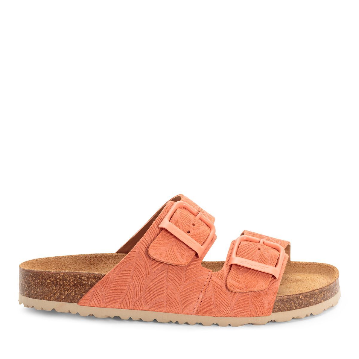 Mule en cuir rose fard, TAMARIS