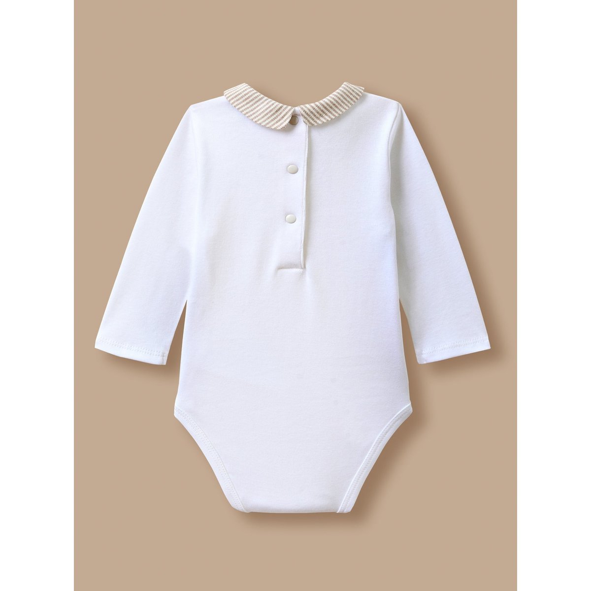 Body col rayé rayure marron/ecru, CYRILLUS