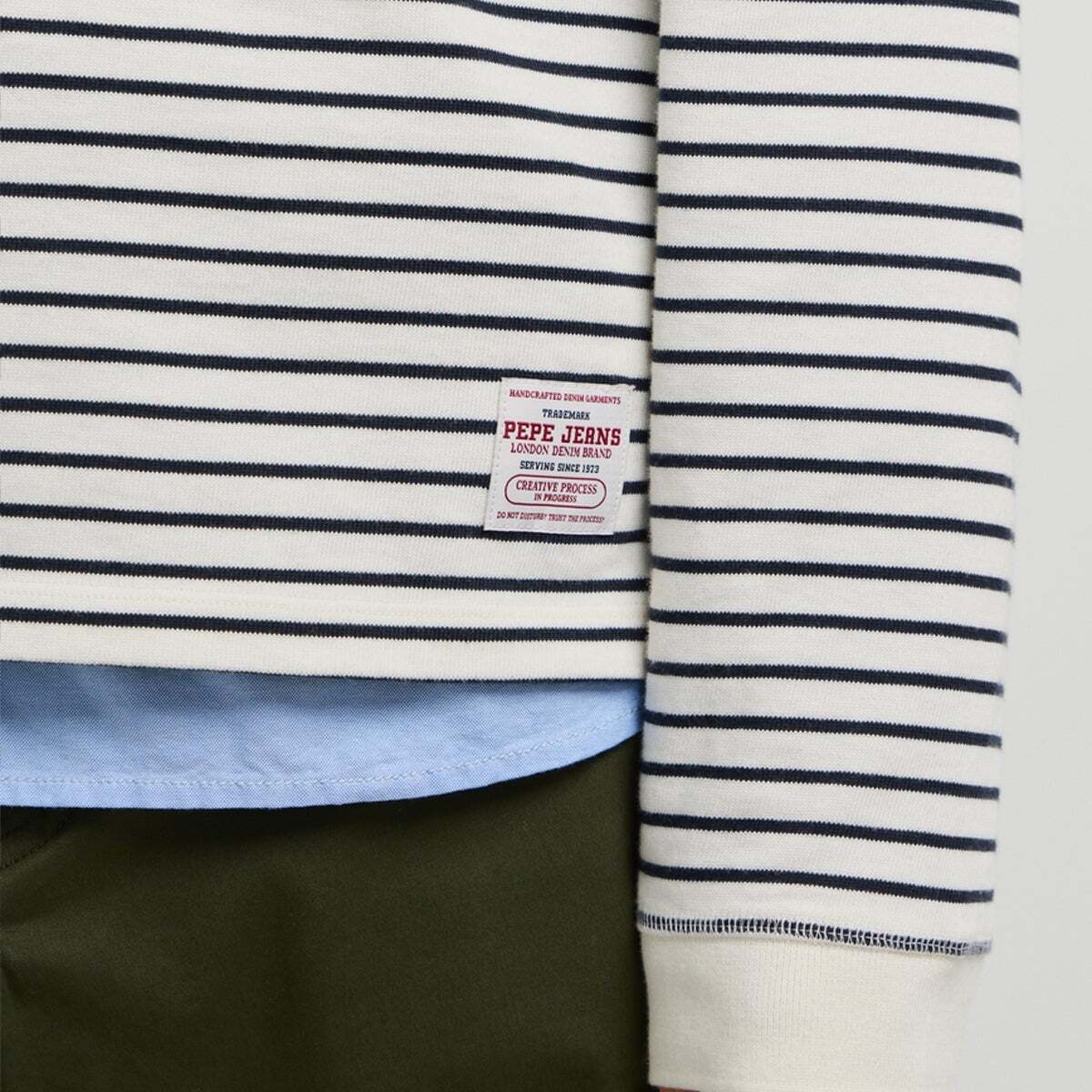 Polo Rugby Manches Longues Coupe Casual blanc cassé, PEPE JEANS