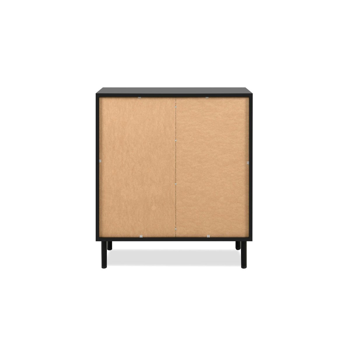 Petit buffet 2 portes design noir et décor bois NOREN noir, PIER IMPORT