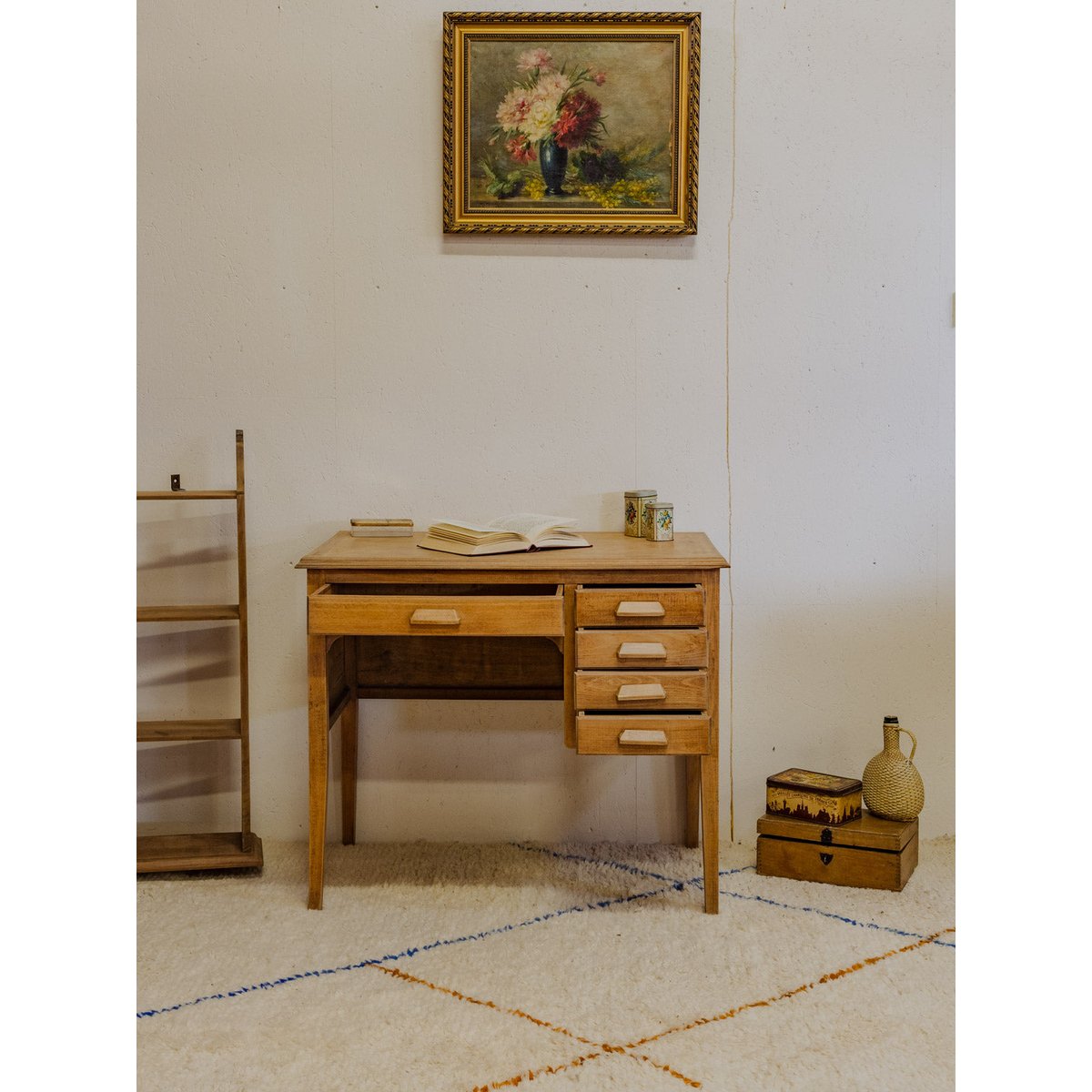 Ensemble de bureau et chaise pour enfant en bois Ange N°17 - Bon état bois clair, DEBONGOUT