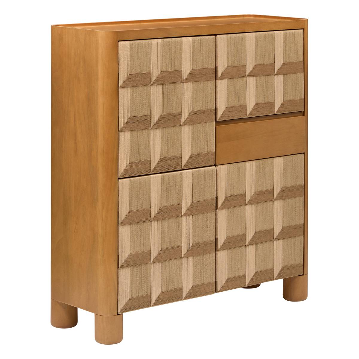 Buffet haut rectangulaire avec portes et tiroir en manguier NETSI sable, ATMOSPHERA