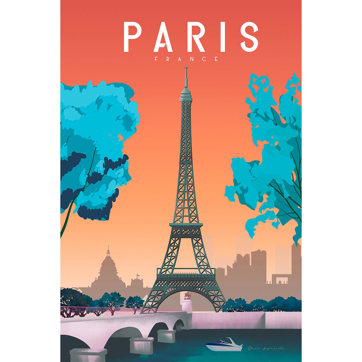 Tableau ville Paris France tableau alu dibond, HEXOA