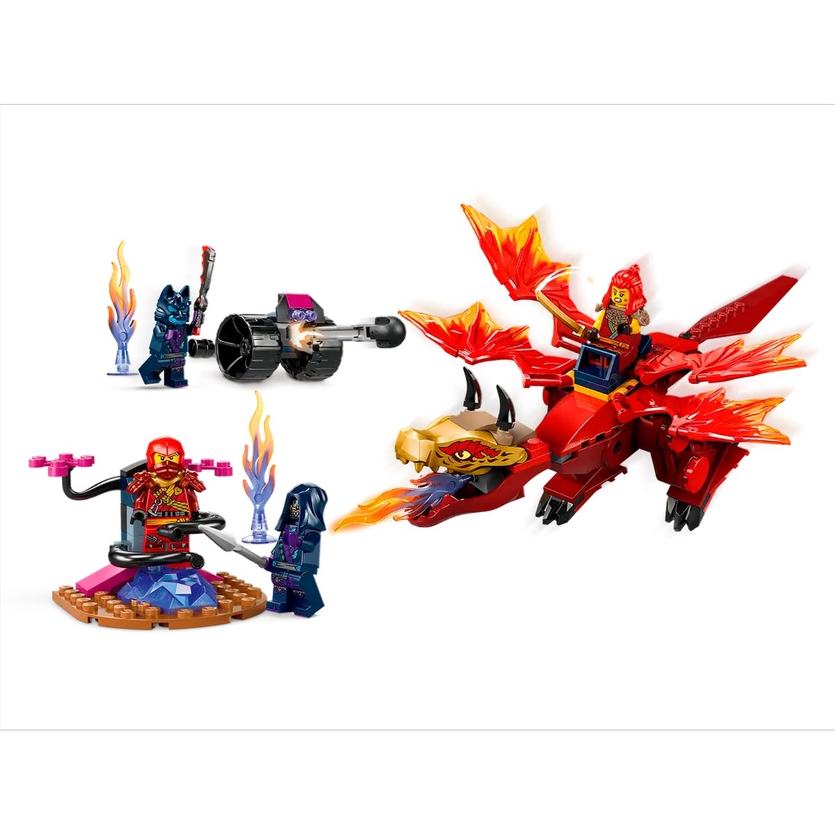 La bataille du dragon source de Kai multicolore, LEGO