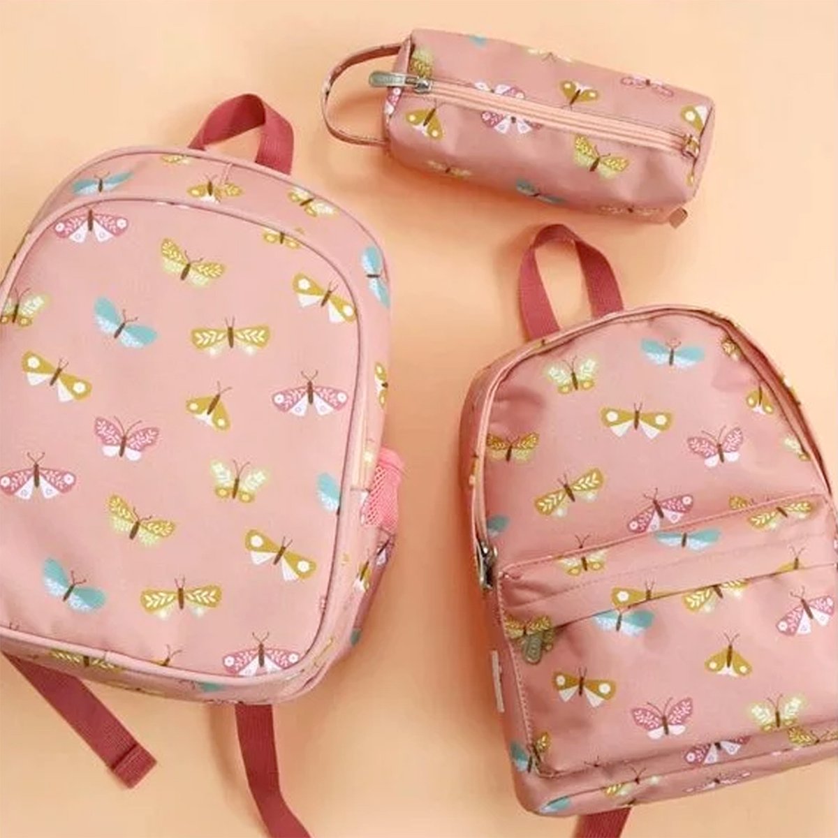Trousse scolaire enfant avec poignée rose, A LITTLE LOVELY COMPANY