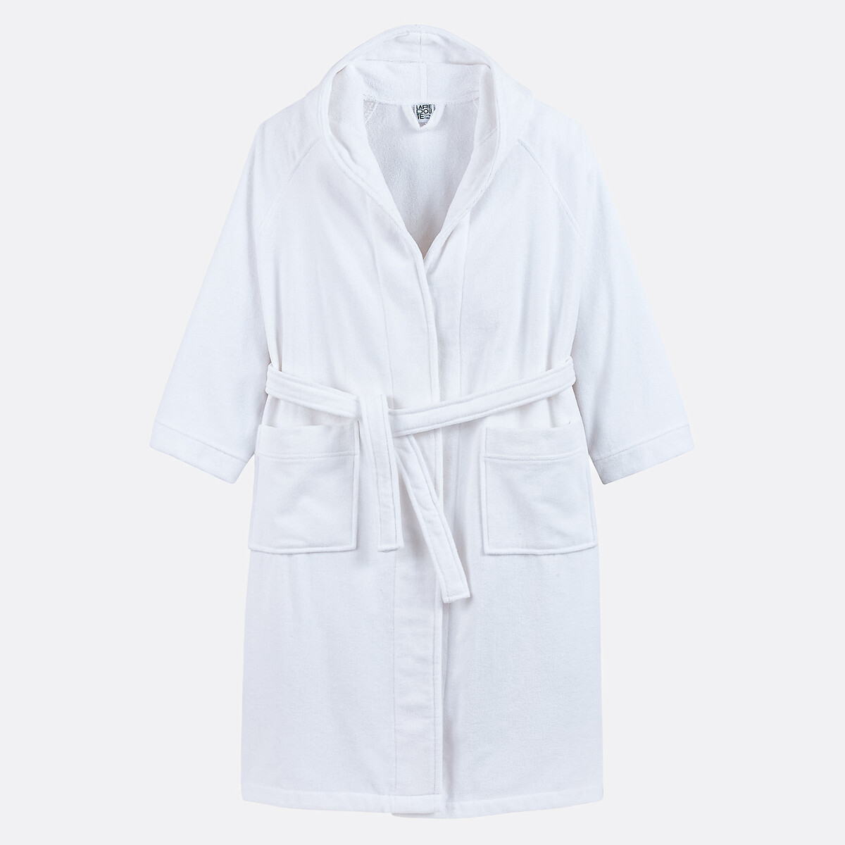 Peignoir capuche éponge velours 450 g/m2, Trizie blanc, LA REDOUTE INTERIEURS