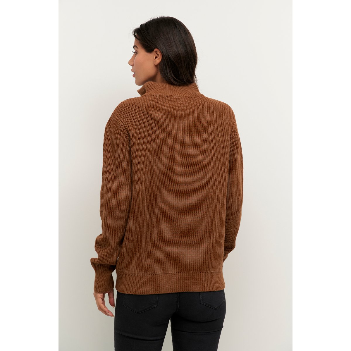Pullover tricoté marron toffee, KAFFE