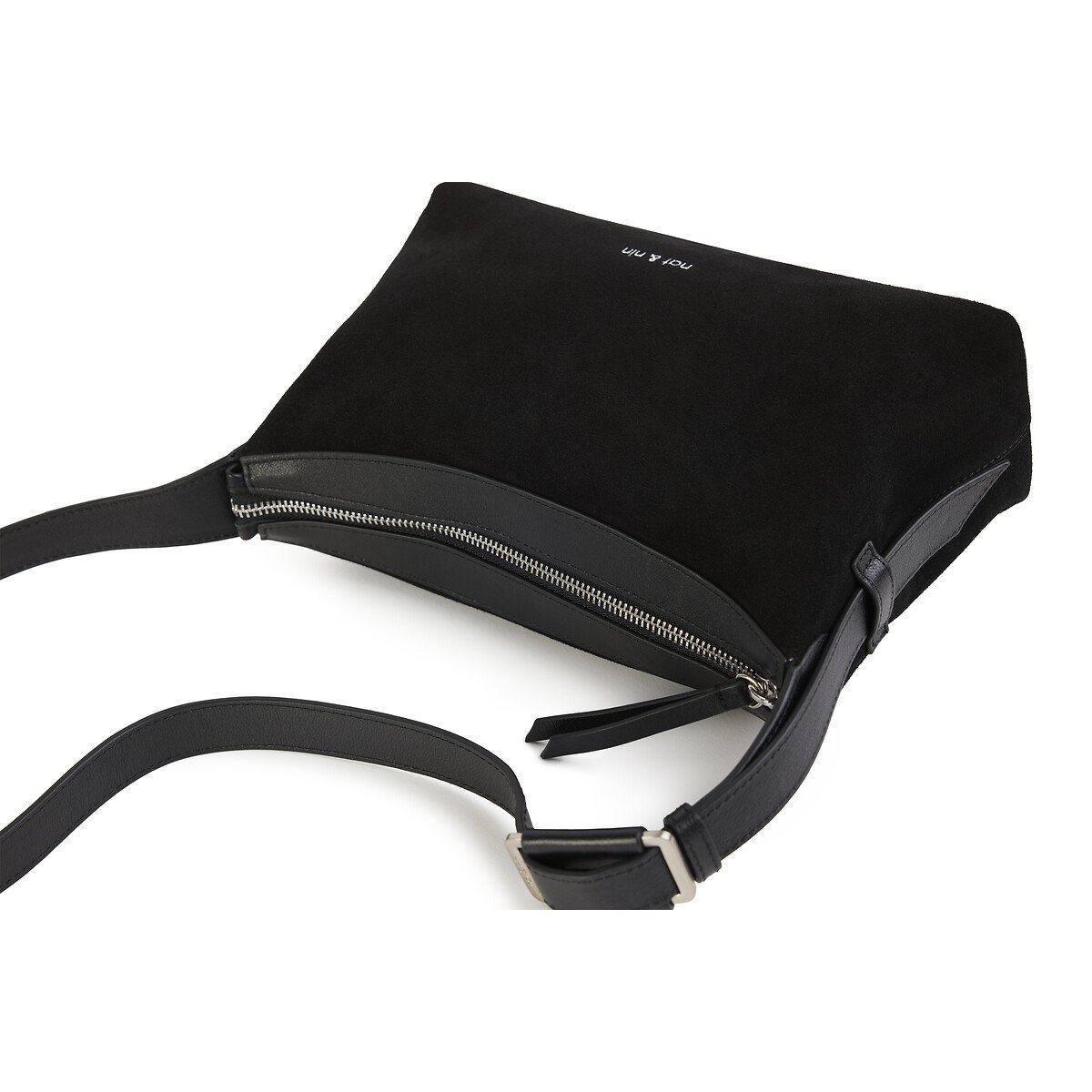Sac porté épaule en cuir, BOWIE noir, NAT & NIN