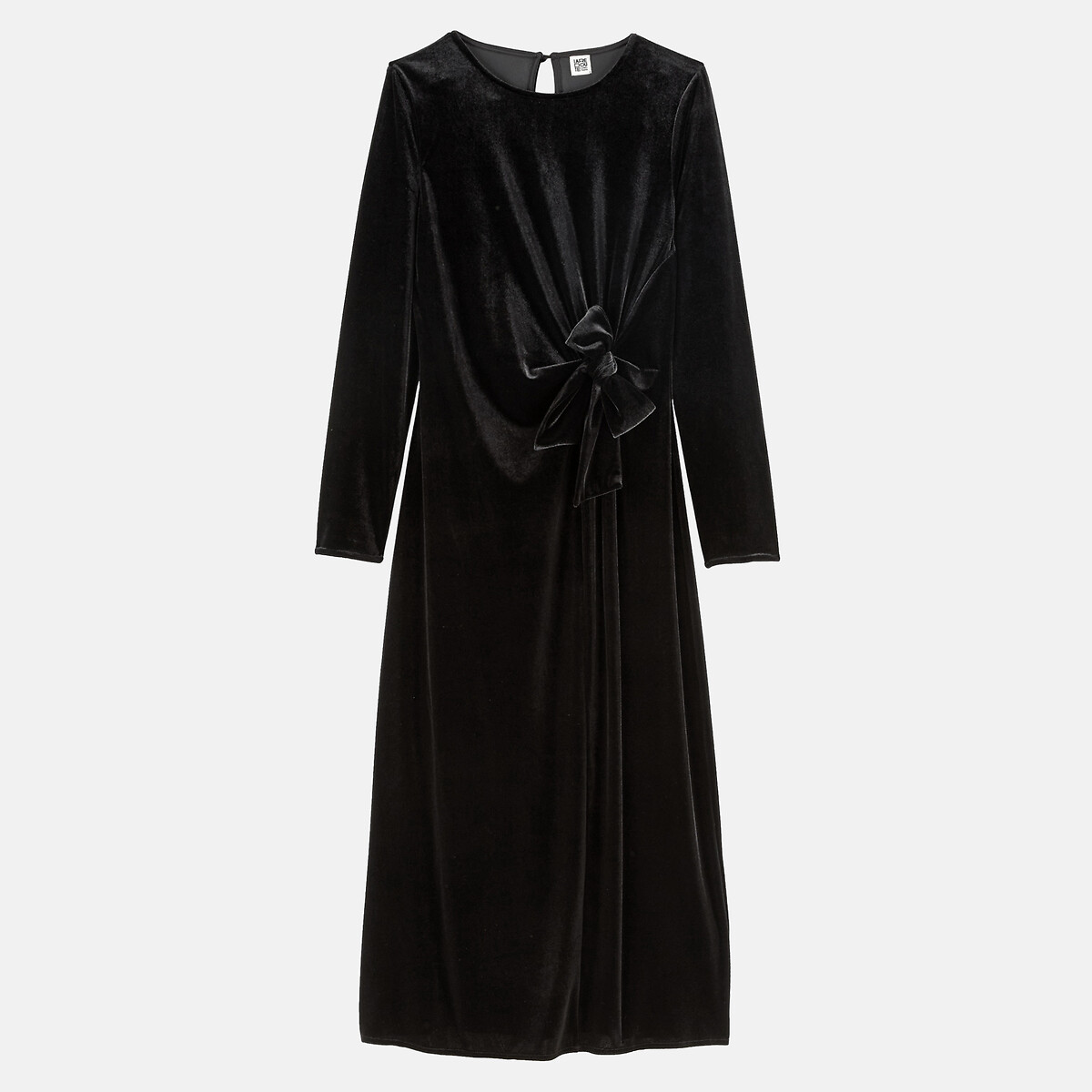Robe longue, manches longues, en velours avec nœud noir, LA REDOUTE COLLECTIONS