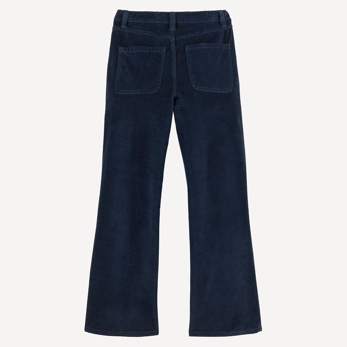 Pantalon flare en velours bleu marine, LA REDOUTE COLLECTIONS