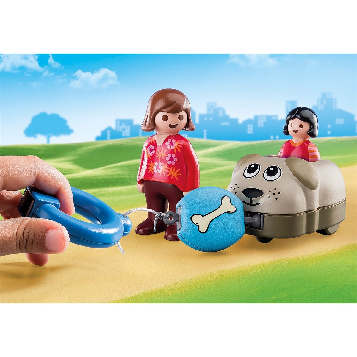 1 2 3 Wagon chien multicolore, PLAYMOBIL