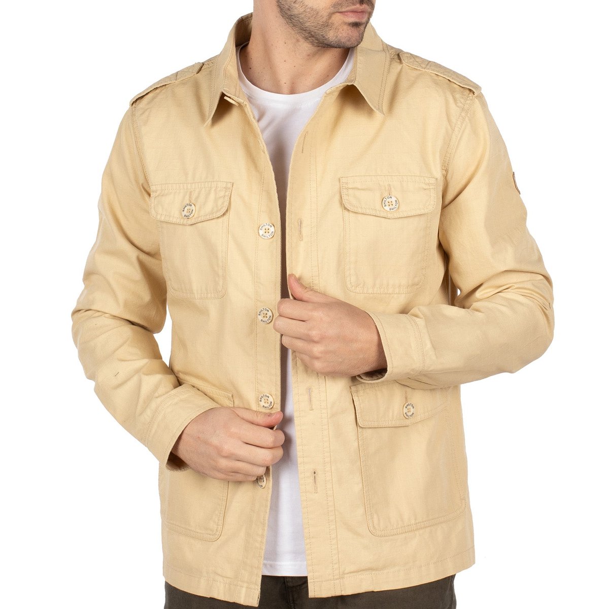 Veste army pocket beige, SHILTON