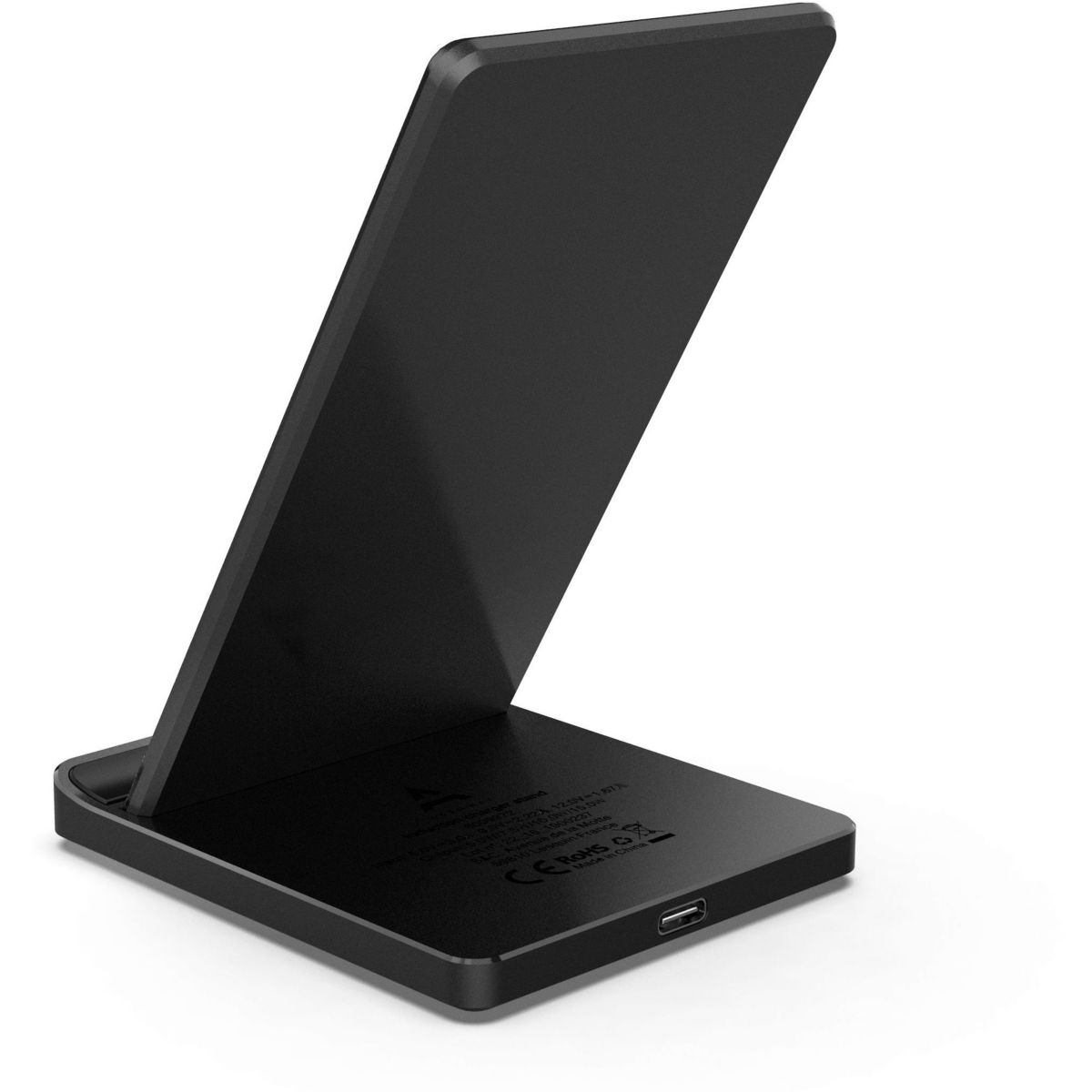 Chargeur induction sans fil stand 15W Noir noir, ADEQWAT