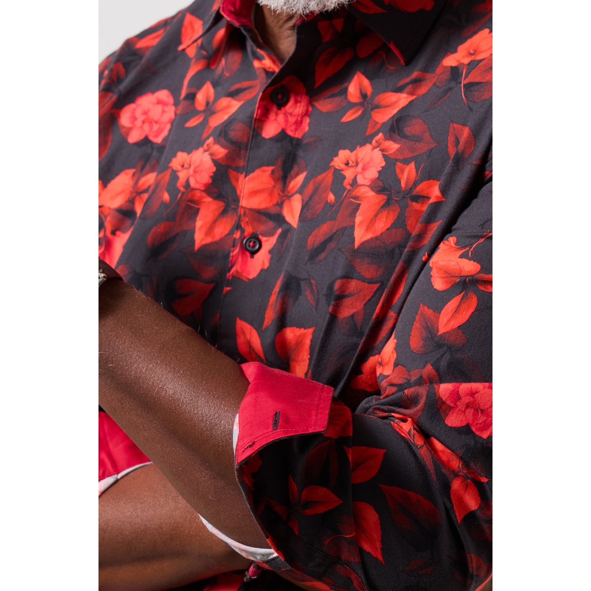 Chemise Fleurie Rouge rouge, JOE BROWNS