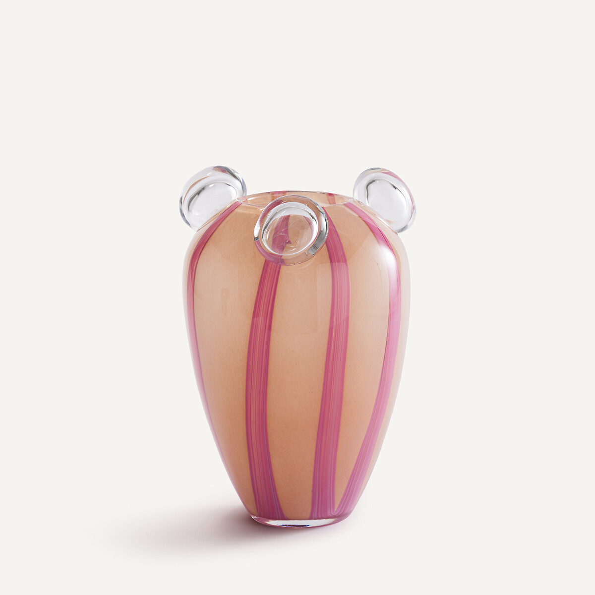 Celis Blown Glass Vase with 3 Bubbles H30cm pink, AM.PM