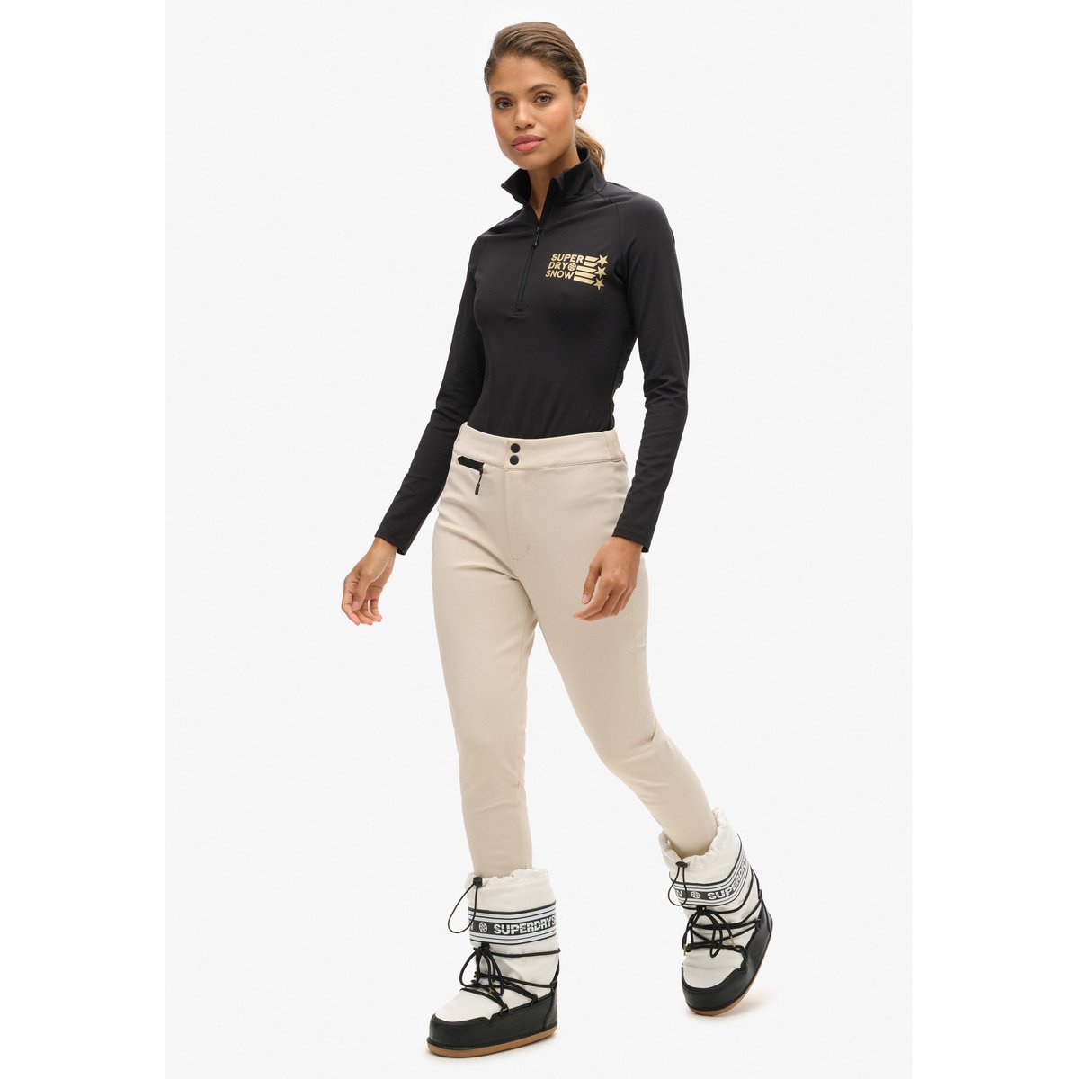 Legging de ski Luxe gris cassé, SUPERDRY